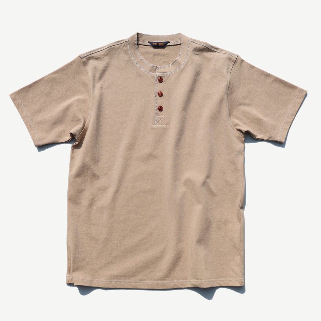 Henley Tee Beige