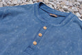 Henley Tee Washed Blue